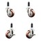 Service Caster 3 Inch 316SS Maroon Poly Swivel 1-1/8 Inch Expanding Stem Caster Brake SCC, 2PK SS316EX20S314-PPUB-MRN-2-TLB-2-118 - alternate 1